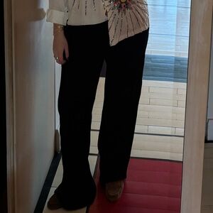 BNWT Guizio Black Silk Pants